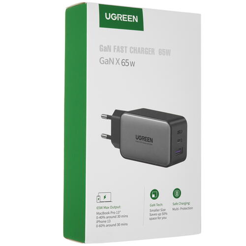 Купить Сетевое зарядное устройство Ugreen CD244 черный  5052699. Характеристики, отзывы и цены в Донецке
