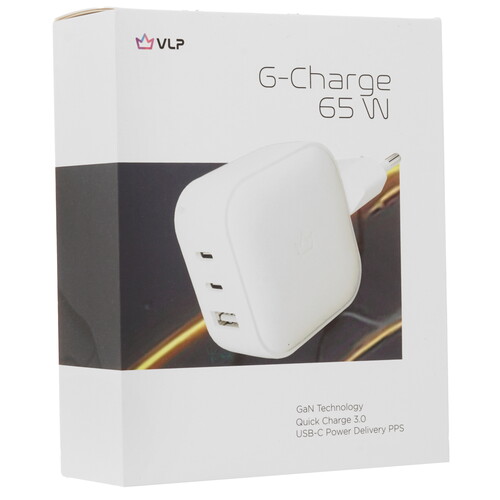 Купить Сетевое зарядное устройство VLP G-Charge 65W белый  9263166. Характеристики, отзывы и цены в Донецке