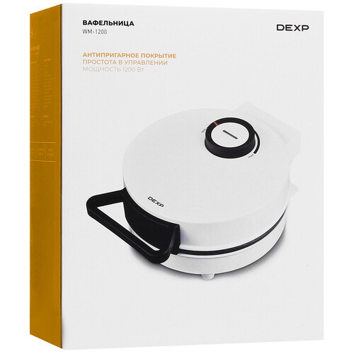 Купить Вафельница Dexp WM-1200 белый  5425347. Характеристики, отзывы и цены в Донецке