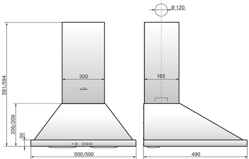 Купить Вытяжка каминная Elikor Оптима 60П-400-К3Л коричневый  7976494. Характеристики, отзывы и цены в Донецке