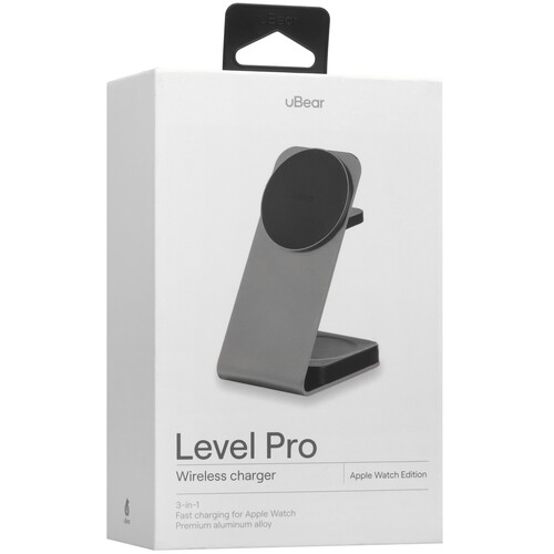 Купить Беспроводное зарядное устройство uBear Level Pro 3-in-1 Apple Watch Edition серый  9240482. Характеристики, отзывы и цены в Донецке