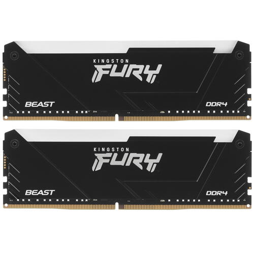 Купить Оперативная память Kingston FURY Beast Black RGB [KF432C16BB2AK2/32] 32 ГБ  5445458. Характеристики, отзывы и цены в Донецке