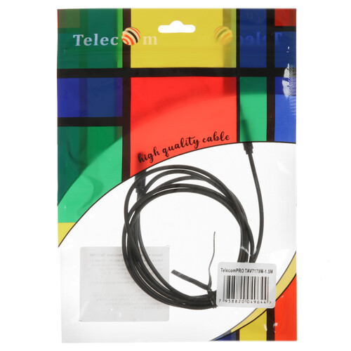 Купить Кабель   Telecom jack 3.5 мм - jack 3.5 мм черный  5602597. Характеристики, отзывы и цены в Донецке