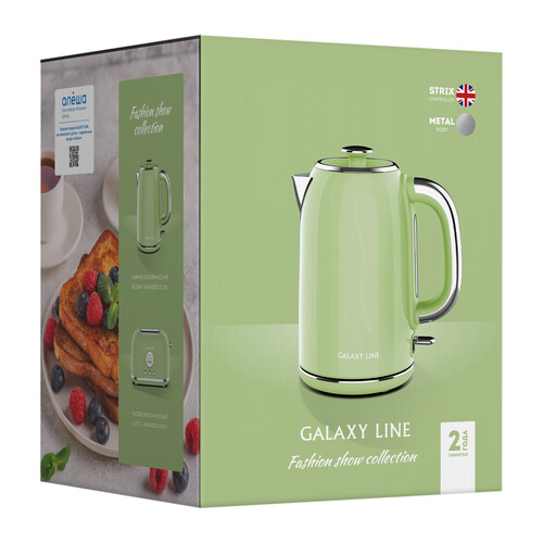 Купить Электрочайник Galaxy Line GL 0344 зеленый  9129733. Характеристики, отзывы и цены в Донецке