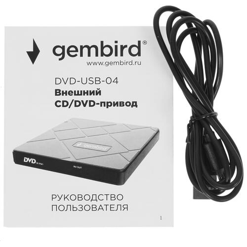Купить Привод внеш. DVD-RW Gembird DVD-USB-04  4790591. Характеристики, отзывы и цены в Донецке