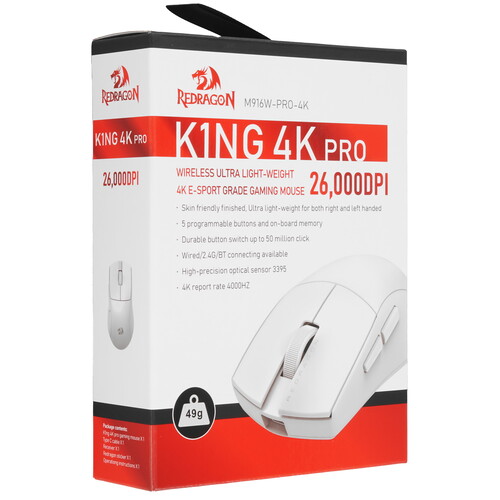 Купить Мышь беспроводная/проводная Redragon K1NG 4K PRO  9230949. Характеристики, отзывы и цены в Донецке