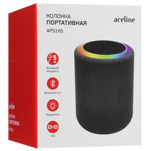Купить Портативная колонка Aceline APS165, серый  5407254. Характеристики, отзывы и цены в Донецке
