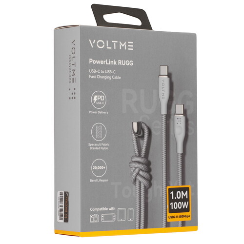 Купить Кабель круглый VOLTME USB Type-C - USB Type-C серый 1 м  9210900. Характеристики, отзывы и цены в Донецке