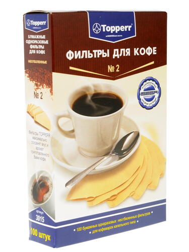 Купить Одноразовые фильтры Topperr 3015 №2 коричневый  1000963. Характеристики, отзывы и цены в Донецке