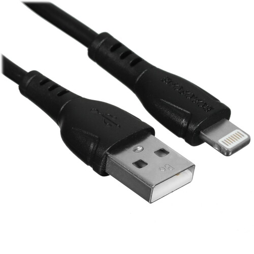 Купить Кабель круглый Borofone Lightning 8-pin - USB 2.0 Type-A черный 1 м  5475093. Характеристики, отзывы и цены в Донецке