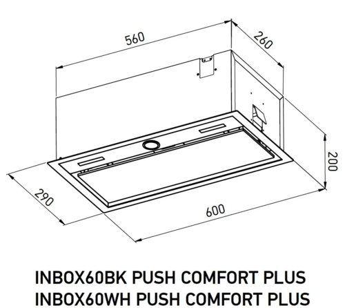 Купить Вытяжка полновстраиваемая Meferi INBOX60BK PUSH COMFORT PLUS черный/черный  9270650. Характеристики, отзывы и цены в Донецке