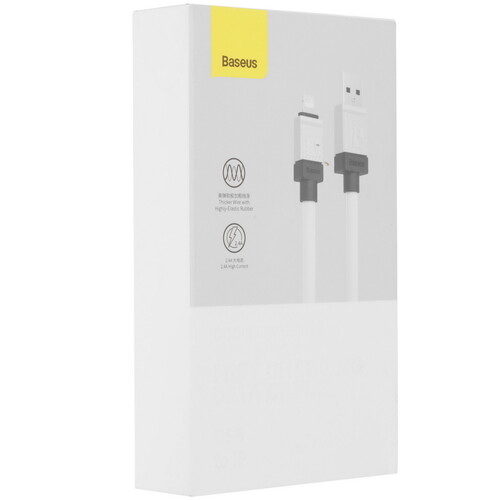 Купить Кабель круглый Baseus Lightning 8-pin - USB 2.0 Type-A белый 1 м  9167158. Характеристики, отзывы и цены в Донецке