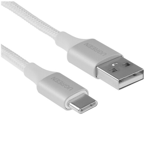 Купить Кабель круглый Ugreen USB Type-C - USB 2.0 Type-A серебристый 2 м  9983452. Характеристики, отзывы и цены в Донецке