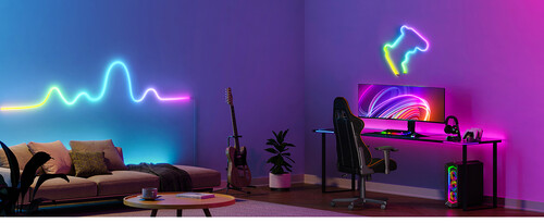 Купить Умная неоновая лента Govee RGBIC H61A03D1 RGBIC, 3 м  5488150. Характеристики, отзывы и цены в Донецке