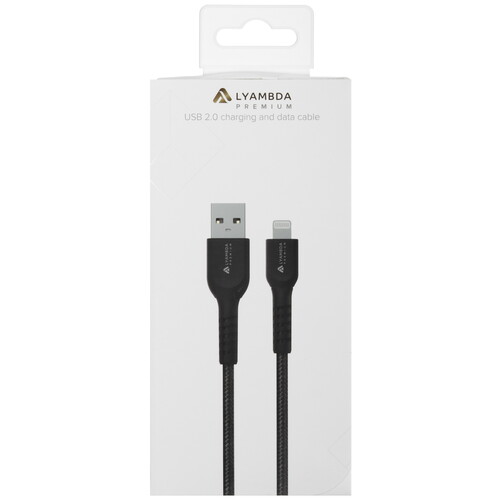 Купить Кабель круглый Lyambda Lightning 8-pin MFI - USB 2.0 Type-A черный 1 м  5497283. Характеристики, отзывы и цены в Донецке