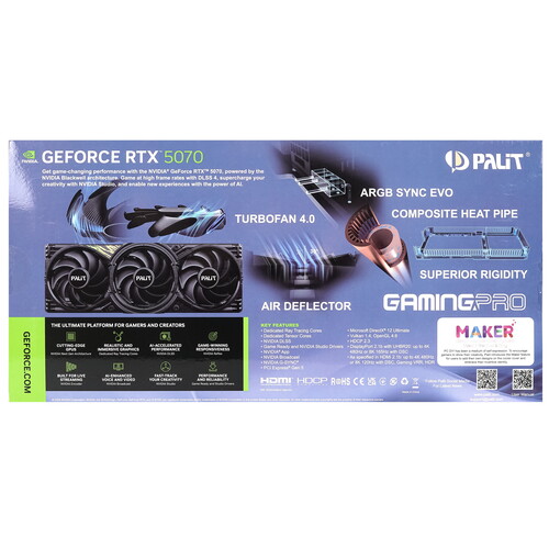 Купить Видеокарта Palit GeForce RTX 5070 GamingPro OC  5616723. Характеристики, отзывы и цены в Донецке