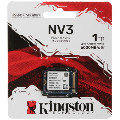 Купить 1000 ГБ M.2 NVMe накопитель Kingston NV3  5632845. Характеристики, отзывы и цены в Донецке