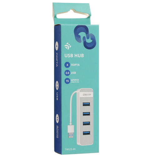 Купить USB-разветвитель DEXP TWU3-4A  4812908. Характеристики, отзывы и цены в Донецке