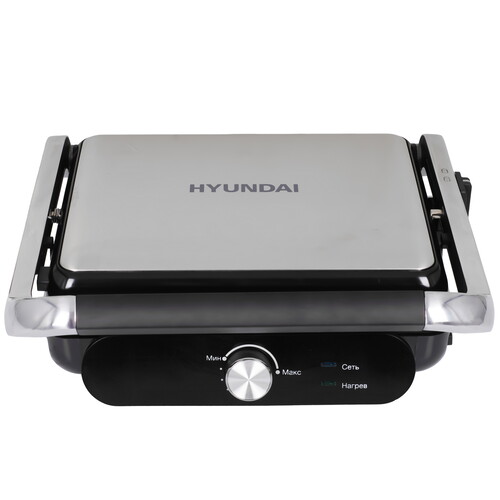 Купить Гриль Hyundai HYG-3041 серебристый  9228697. Характеристики, отзывы и цены в Донецке