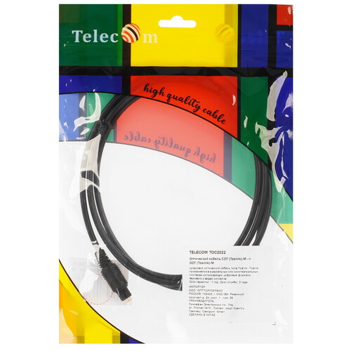 Купить Кабель оптический  Telecom ODT Toslink - ODT Toslink черный  5602630. Характеристики, отзывы и цены в Донецке