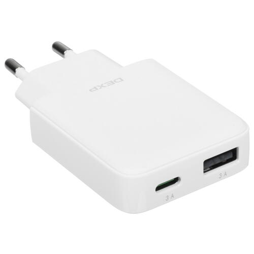 Купить Сетевое зарядное устройство DEXP GaN SuperSlim IET25CD белый  5429683. Характеристики, отзывы и цены в Донецке