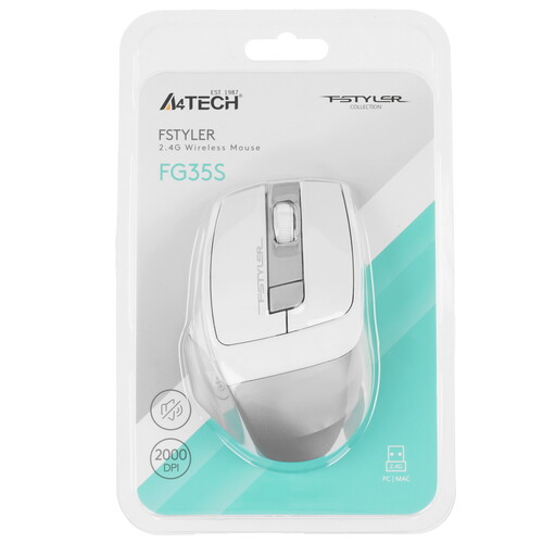 Купить Мышь беспроводная A4Tech Fstyler FG35S  9188956. Характеристики, отзывы и цены в Донецке