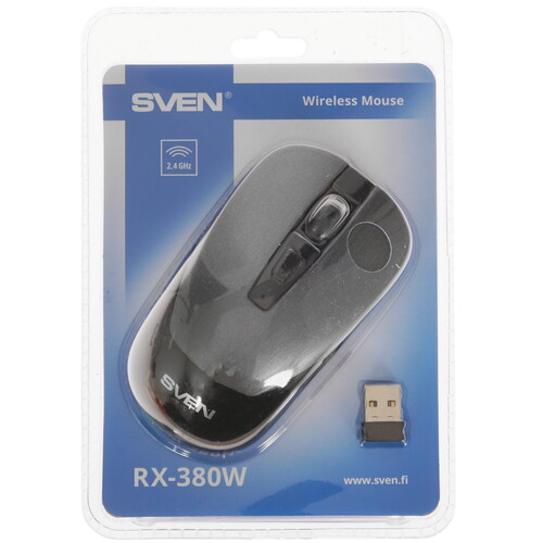 Купить Мышь беспроводная SVEN RX-380W [SV-020606] серый  4852607. Характеристики, отзывы и цены в Донецке