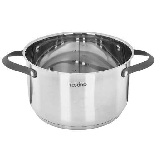 Купить Кастрюля Tesoro Tivoli КС844 4.4 л 22 см серебристый  9165241. Характеристики, отзывы и цены в Донецке