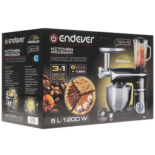 Купить Кухонная машина Endever Sigma 48 черный  8194493. Характеристики, отзывы и цены в Донецке