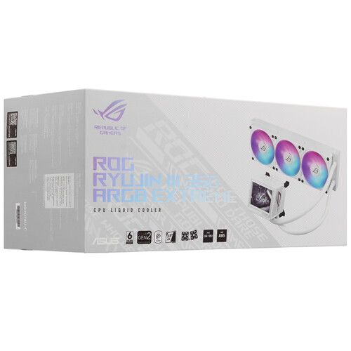 Купить Система охлаждения ASUS ROG RYUJIN III 360 ARGB Extreme  белая  5616011. Характеристики, отзывы и цены в Донецке