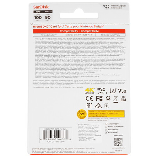 Купить Карта памяти SanDisk for Nintendo Switch microSDXC 64 ГБ [SDSQXAO-064G-GN6ZN]  5470849. Характеристики, отзывы и цены в Донецке