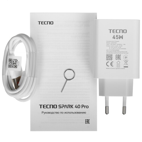 Купить 6.78" Смартфон Tecno SPARK 40 Pro 256 ГБ серый  5633107. Характеристики, отзывы и цены в Донецке