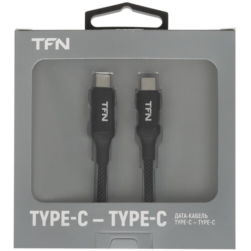 Купить Кабель круглый TFN USB Type-C - USB Type-C черный 1.5 м  5616509. Характеристики, отзывы и цены в Донецке