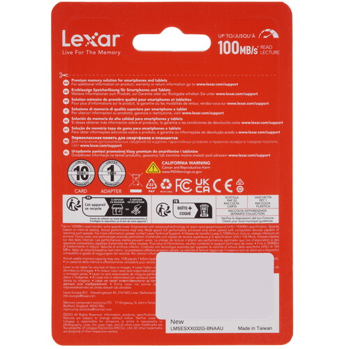 Купить Карта памяти Lexar E-Series microSDHC 32 ГБ [LMSESXX032G-BNAAU]  9262212. Характеристики, отзывы и цены в Донецке
