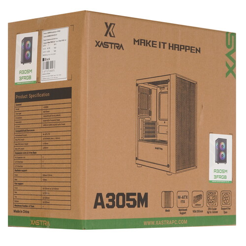 Купить Корпус XASTRA A305M 3FRGB  5621560. Характеристики, отзывы и цены в Донецке