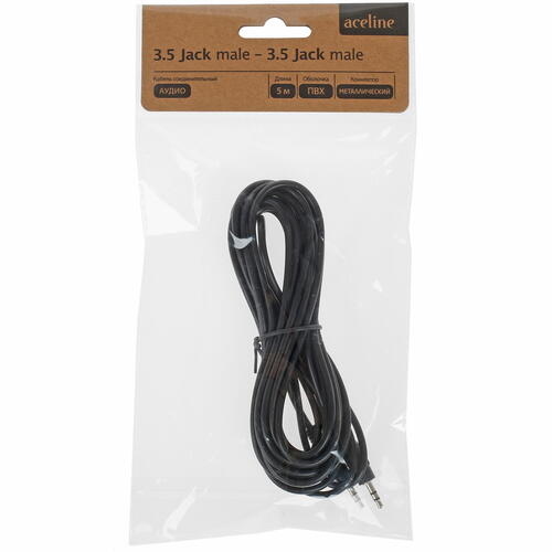 Купить Кабель   Aceline 3.5 mm jack - 3.5 mm jack черный  1380017. Характеристики, отзывы и цены в Донецке