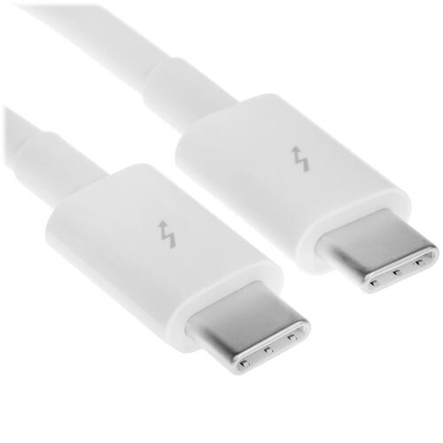 Купить Кабель круглый Apple Thunderbolt 3 (USB Type-C) - Thunderbolt 3 (USB Type-C) белый 0.8 м  1355018. Характеристики, отзывы и цены в Донецке