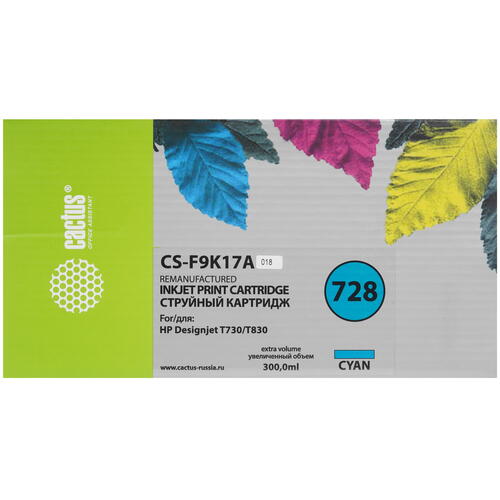Купить Картридж Cactus CS-F9K17A голубой  9913969. Характеристики, отзывы и цены в Донецке