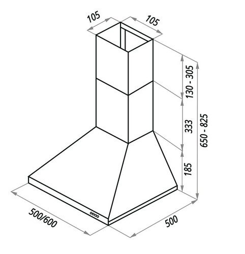 Купить Вытяжка каминная MAUNFELD AIRE 50 белый  1128795. Характеристики, отзывы и цены в Донецке