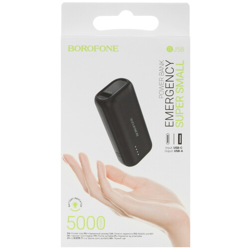 Купить Портативный аккумулятор Borofone BJ58 черный  5493644. Характеристики, отзывы и цены в Донецке