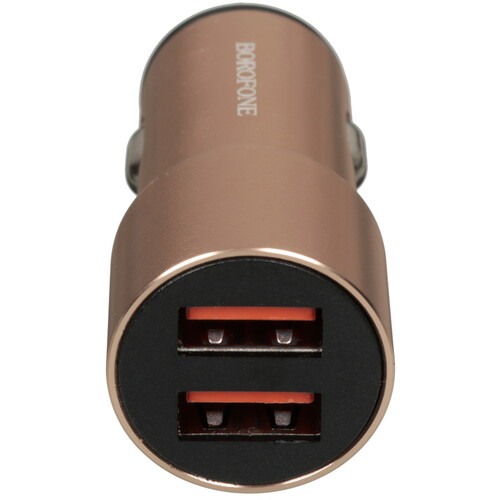 Купить Автомобильное ЗУ Borofone BZ19B золотистый  9237846. Характеристики, отзывы и цены в Донецке