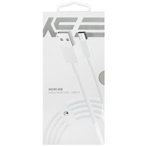 Купить Кабель круглый KEYRON micro USB - USB 2.0 Type-A белый 1 м  4834197. Характеристики, отзывы и цены в Донецке