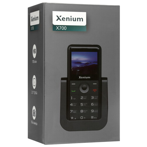 Купить Сотовый телефон Xenium X700 черный  9114196. Характеристики, отзывы и цены в Донецке