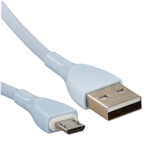 Купить Кабель круглый Perfeo micro USB - USB 2.0 Type-A голубой 1 м  9173189. Характеристики, отзывы и цены в Донецке