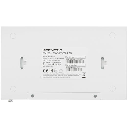 Купить Коммутатор Keenetic PoE+ Switch 9 KN-4710  5446583. Характеристики, отзывы и цены в Донецке