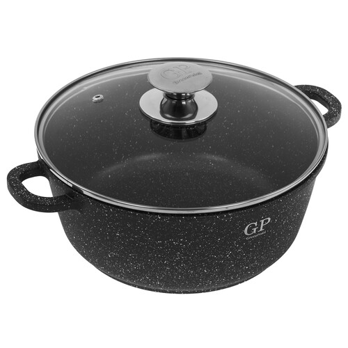 Купить Кастрюля Green Point GP-2874 3.9 л 24 см черный  9151760. Характеристики, отзывы и цены в Донецке