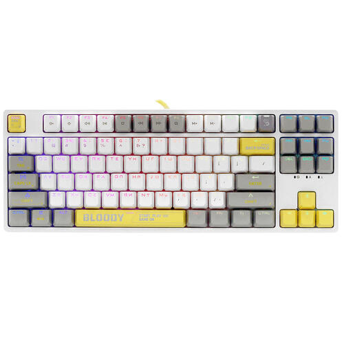 Купить Клавиатура проводная A4Tech Bloody S87 Energy [S87 USB  ENERGY WHITE]  5439863. Характеристики, отзывы и цены в Донецке