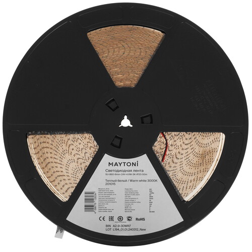 Купить Светодиодная лента Maytoni 24В 2835 4.8Вт/м 3000К 50м IP 20  9185128. Характеристики, отзывы и цены в Донецке