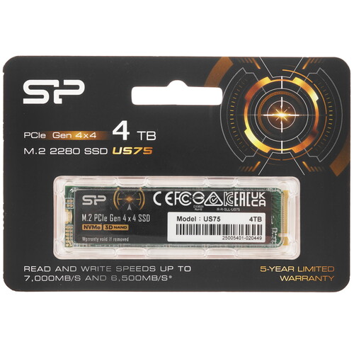 Купить 4000 ГБ M.2 NVMe накопитель SiliconPower US75  5608790. Характеристики, отзывы и цены в Донецке