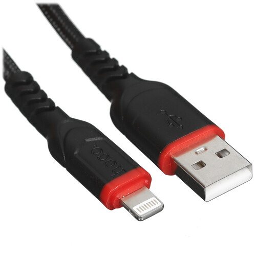 Купить Кабель круглый Hoco Lightning 8-pin - USB 2.0 Type-A черный 1 м  5475122. Характеристики, отзывы и цены в Донецке